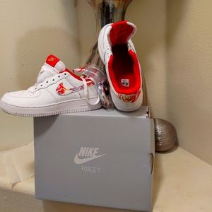 Nike Air Force 1 "Chinese New Year 2020" White\Red 1 Youth Boy Size